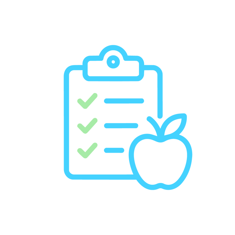 checklist with apple icon