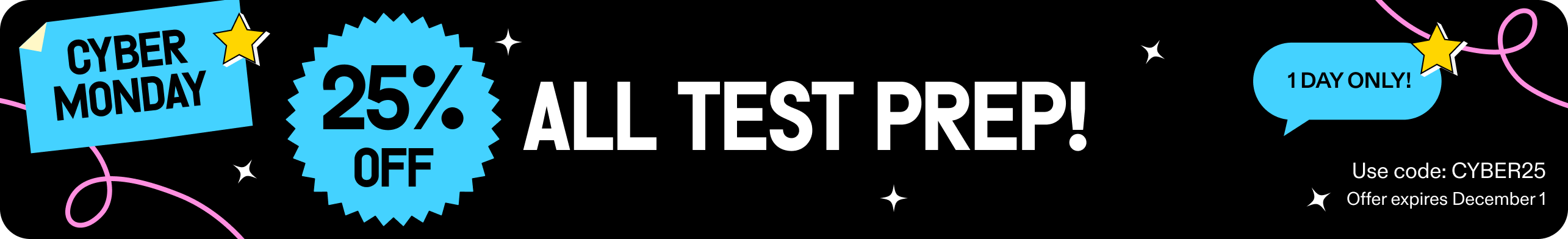 25% off praxis test prep