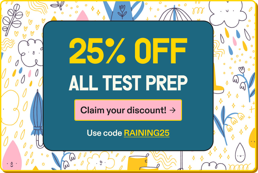 25% off test prep