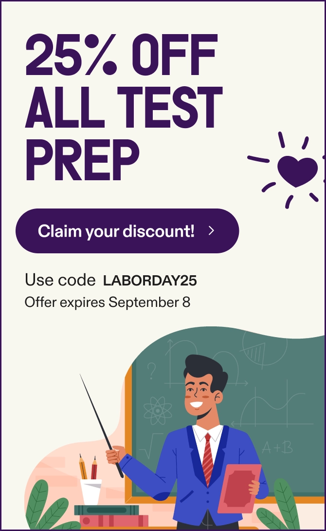 25% off praxis test prep