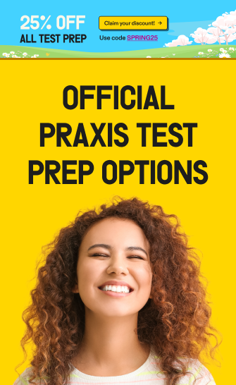 25% off praxis test prep