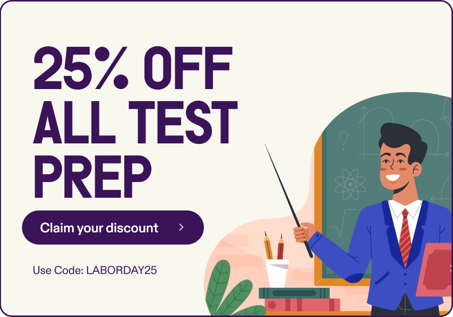 25% off test prep
