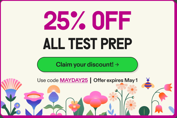 25% off test prep