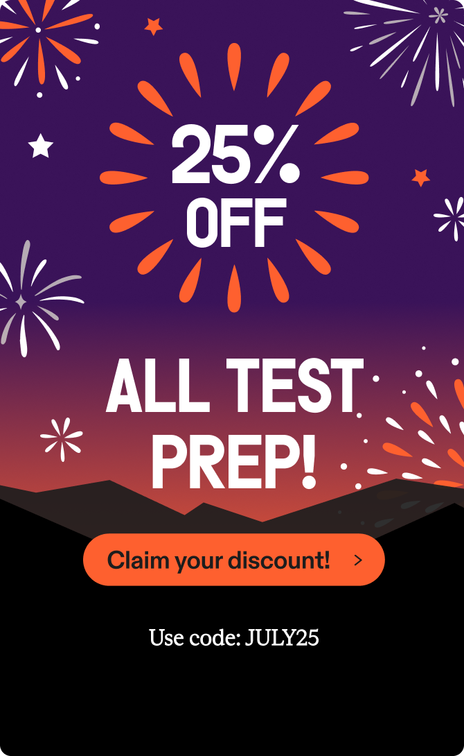 25% off praxis test prep