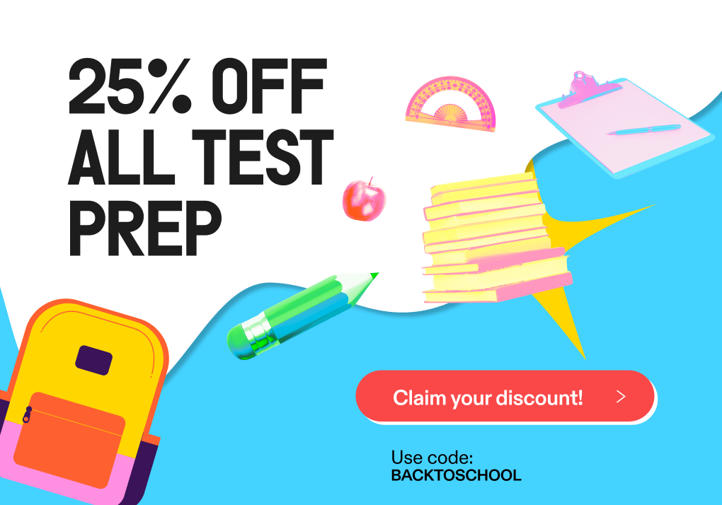 25% off test prep
