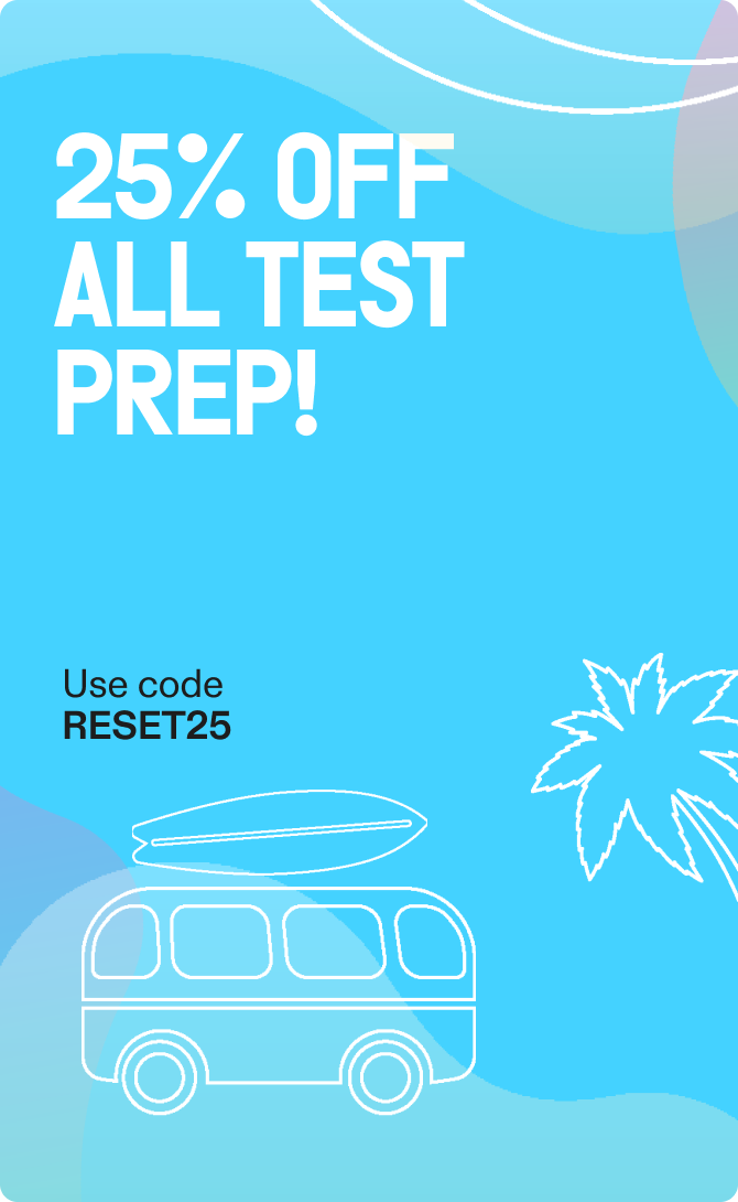 25% off praxis test prep