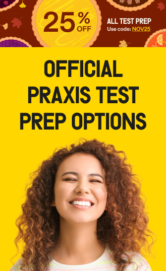 25% off praxis test prep