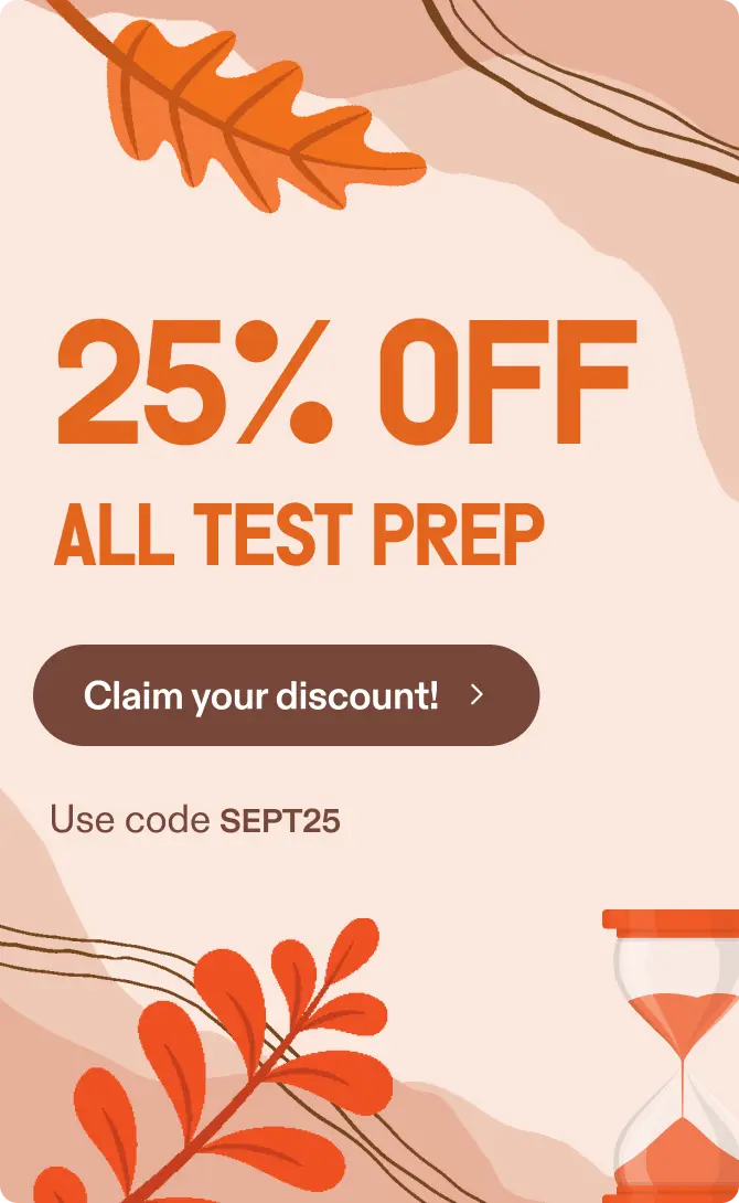 25% off praxis test prep