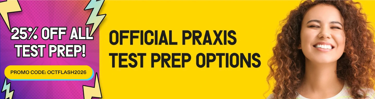 25% off praxis test prep