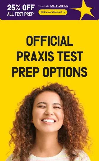 25% off praxis test prep