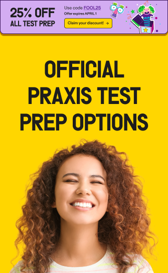 25% off praxis test prep