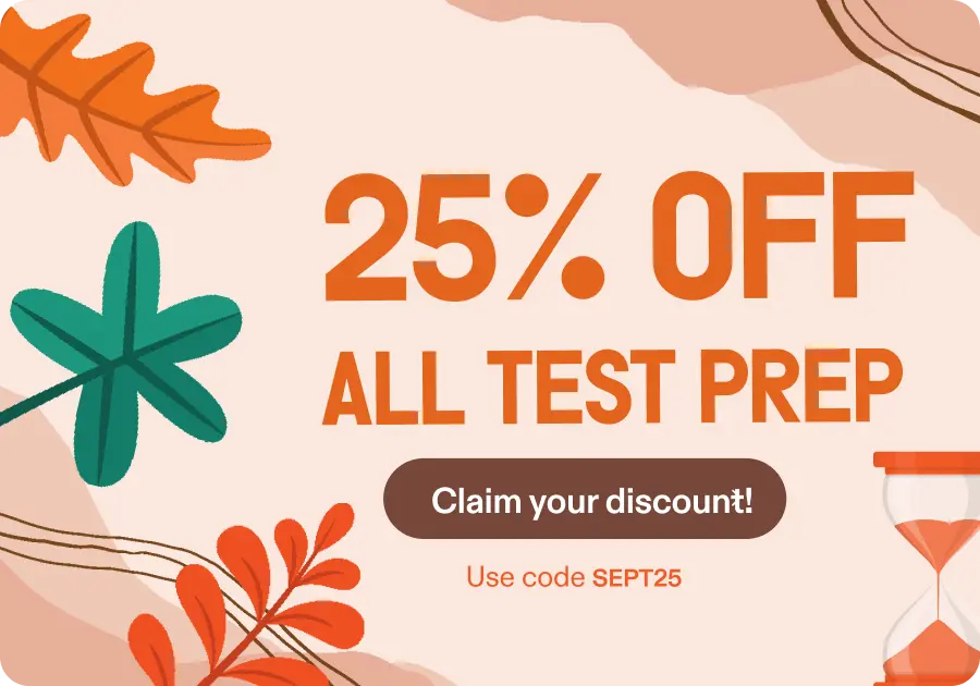 25% off test prep