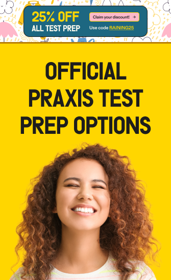 25% off praxis test prep