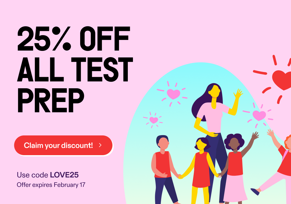 25% off test prep