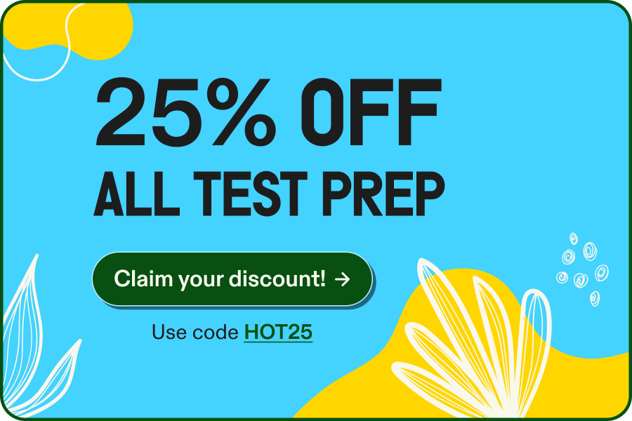 25% off test prep