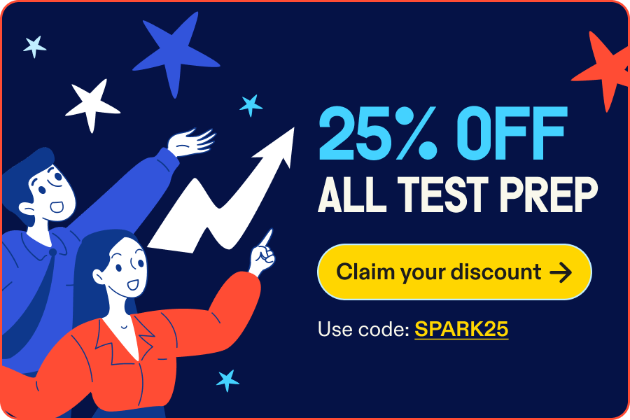 25% off test prep