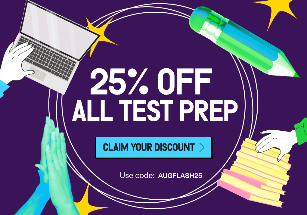 25% off test prep