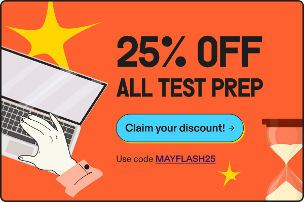 25% off test prep