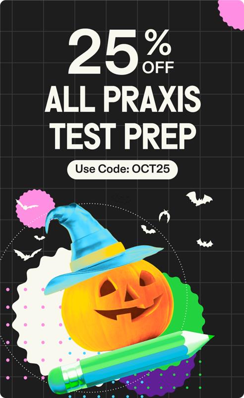 25% off praxis test prep