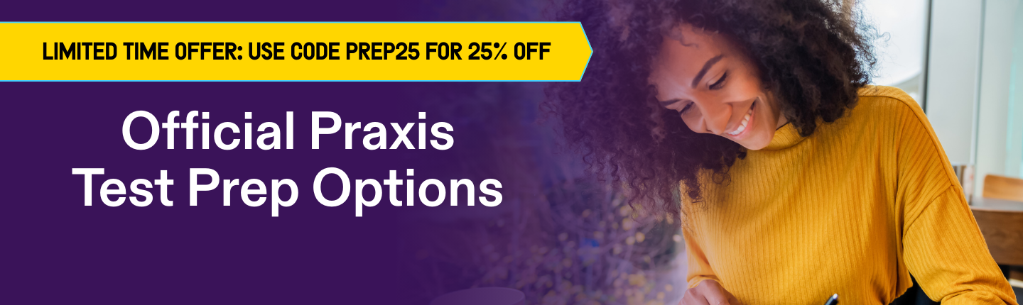 25% off praxis test prep
