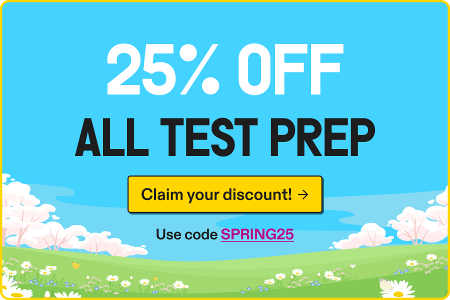 25% off test prep
