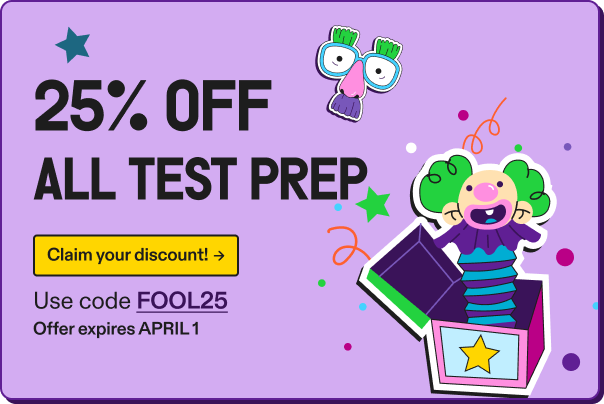 25% off test prep