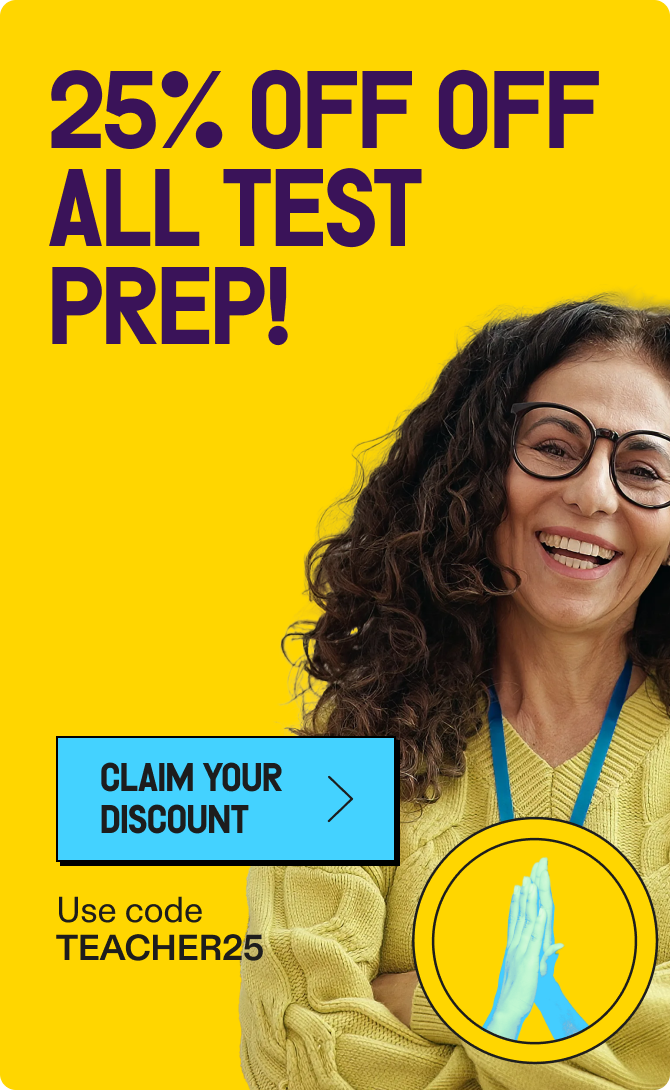 25% off praxis test prep