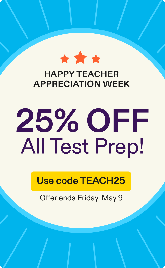 25% off all test prep